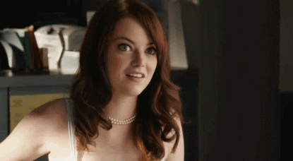 cute emma stone flirting flirt winking