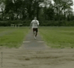 fail jump faceplant long jump