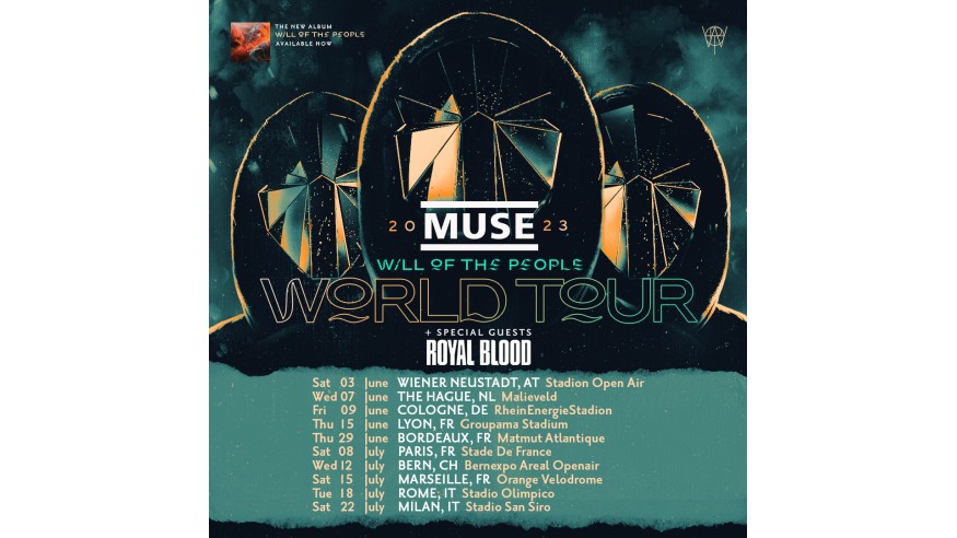 Muse : Les prix des places pour les concerts en France !