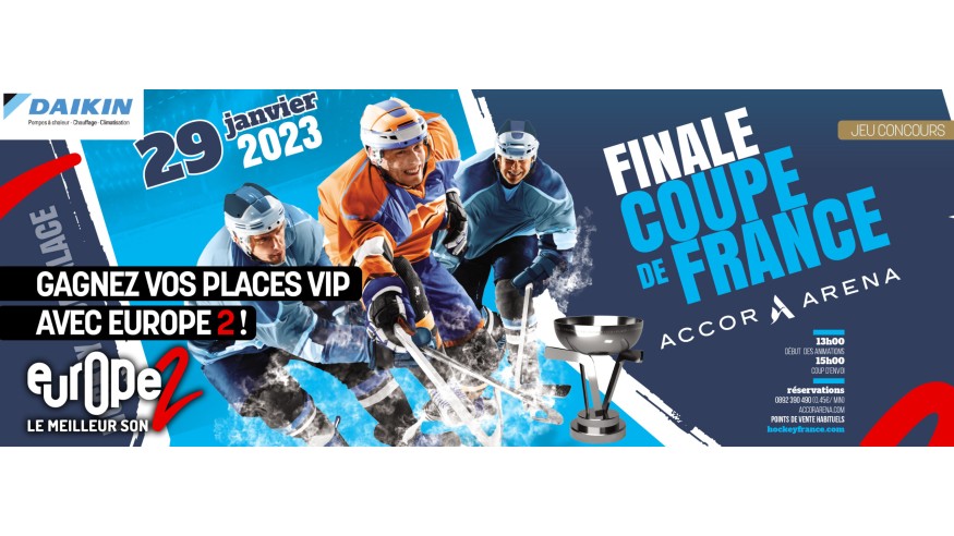 Gagnez vos places VIP pour la finale de la Coupe de France de hockey sur glace à l'Accor…