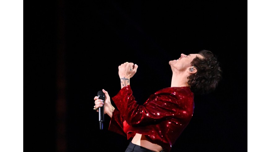 <p>Harry styles reçoit un projectile </p>