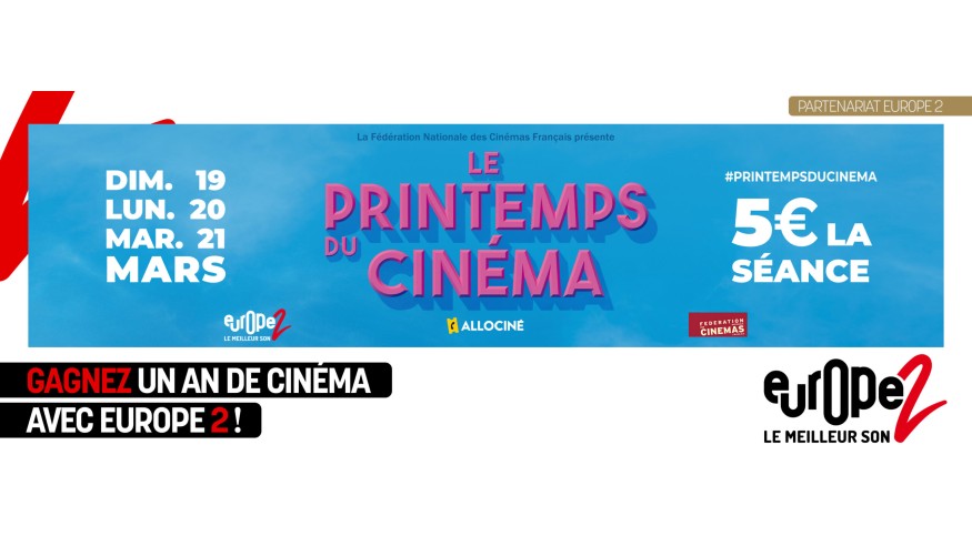 Pour le Printemps du Cinéma, remportez un an de ciné avec Europe 2 !