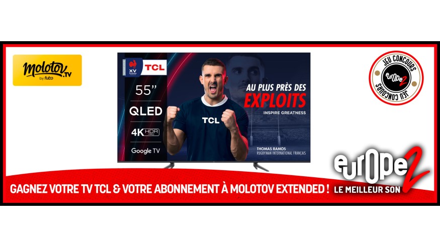 Gagnez votre pack Molotov ( TV + abonnement) avec Europe 2 !
