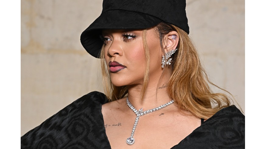 PARIS, FRANCE - JANUARY 22: (EDITORIAL USE ONLY - For Non-Editorial use please seek approval from Fashion House) Rihanna attends the Christian Dior Haute Couture Spring/Summer 2024 show as part of Paris Fashion Week  on January 22, 2024 in Paris, Fra