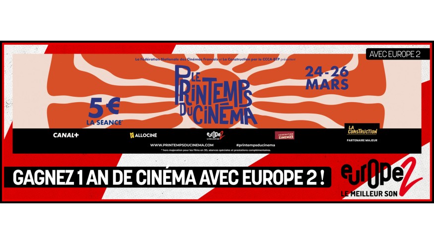 Gagnez un an de Cinéma avec Europe 2 !