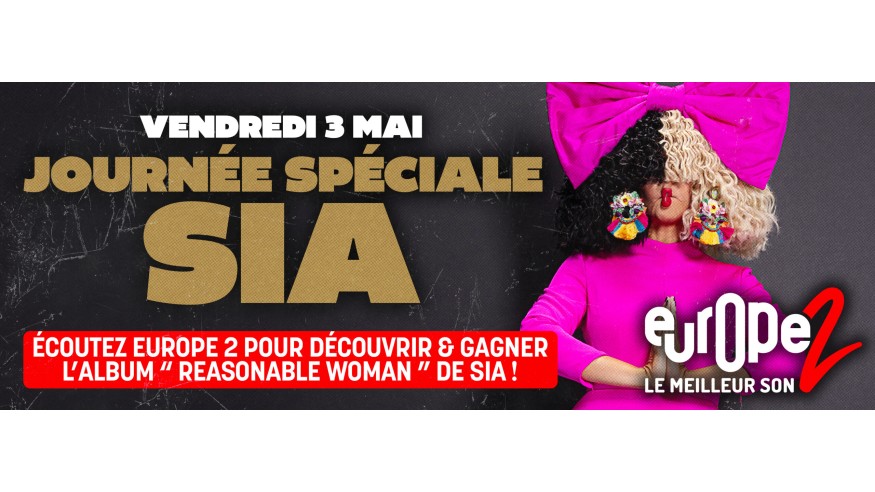 Ecoutez Europe 2 et découvrez le nouvel album de Sia !