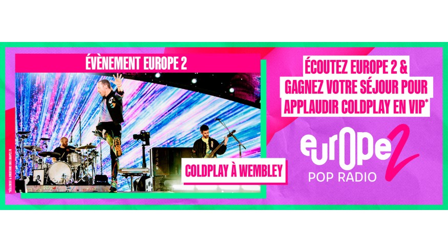 Ecoutez Europe 2 et partez applaudir Coldplay à Wembley !