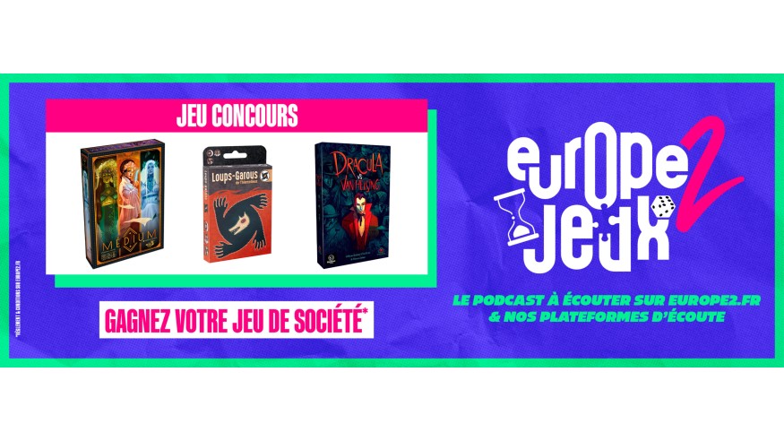 Écoutez le podcast Europe 2 Jeux et gagnez vos boites de jeux sur le thème d'Halloween !
