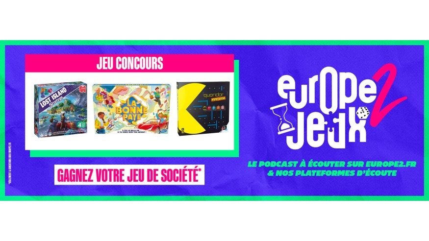 Écoutez le podcast Europe 2 Jeux et gagnez vos boites de jeux incontournables pour Noël !