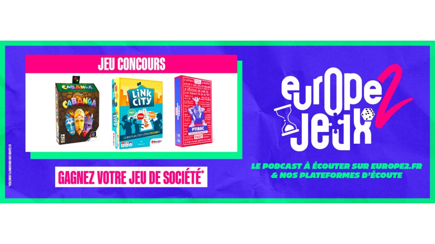 Écoutez le podcast Europe 2 Jeux et gagnez vos boites de jeux pour les vacances de Noël !