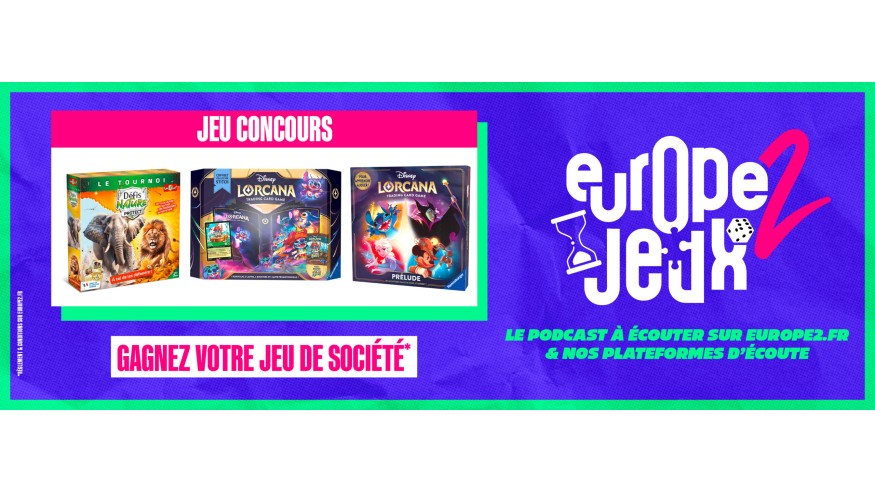 Écoutez le podcast Europe 2 Jeux et gagnez vos jeux de cartes à collectionner !