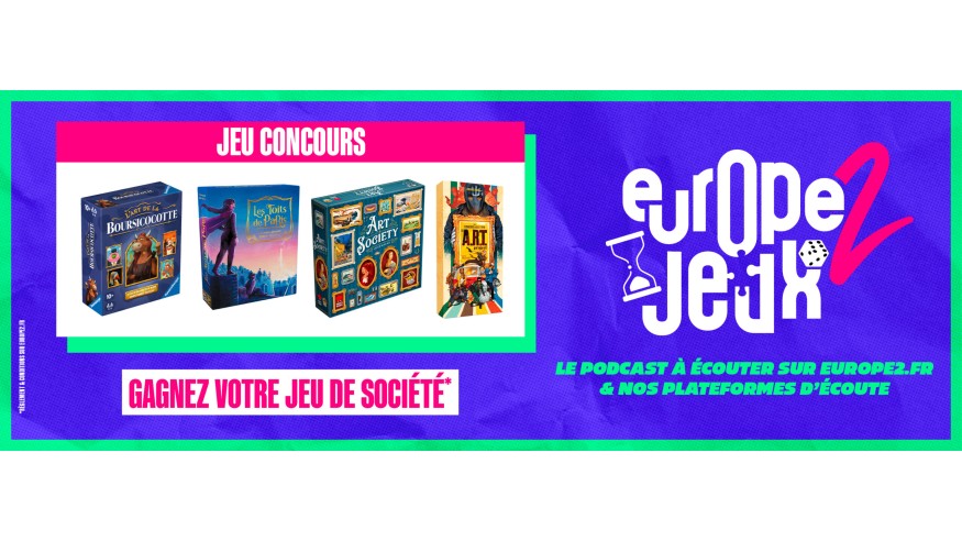 Écoutez le podcast Europe 2 Jeux et gagnez vos boites de jeux sur le thème de l'art !