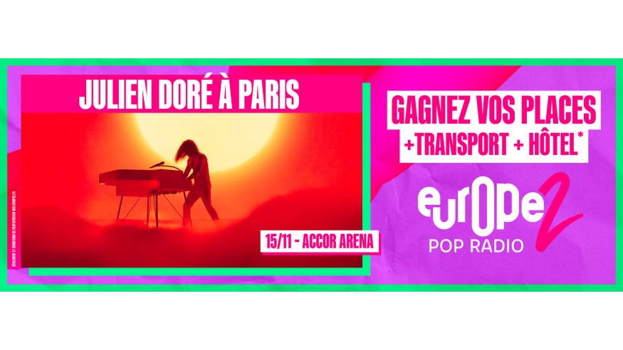 Avec Europe 2, gagnez Julien Doré en concert à Paris !