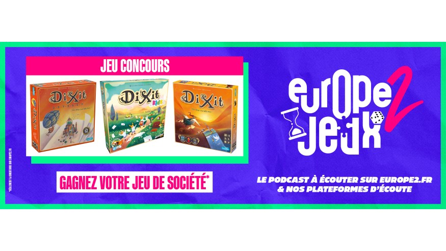 Écoutez le podcast Europe 2 Jeux et gagnez vos boites de jeux dans l'univers de Dixit !